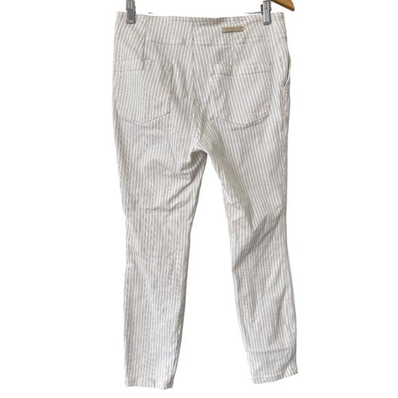 Pilcro and the Letterpress High Rise Skinny Pants Women 30 Stripe White Preppy - Picture 2 of 11